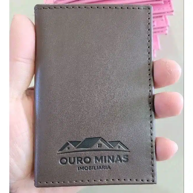 Porta Cartões de Couro sintético - 100 unidades - R$1700,00 - Imagem 4